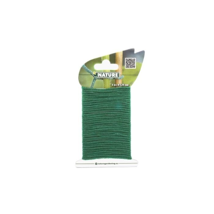 Jute bindtouw groen met ijzeren kern Ø2,75mmx5m 27g
