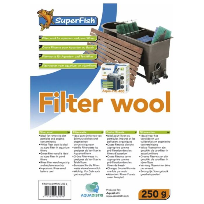 Filterwatten wit 250 gram - Superfish