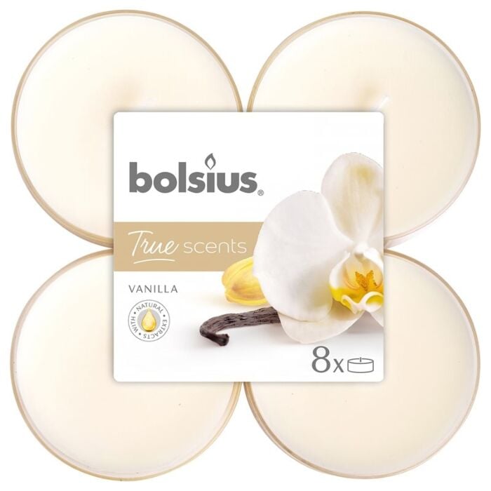 Maxilicht vanilla 8 stuks - Bolsius Maxilicht vanilla 8 stuks - Bolsius