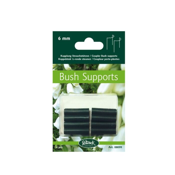 Koppelstukje voor plantensteunen uit één stuk, 4 stuks, groen