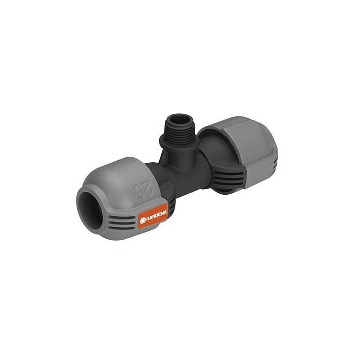 Gardena T-stuk buitendraad 25mm 1/2" inch Gardena T-stuk buitendraad 25mm 1/2" inch