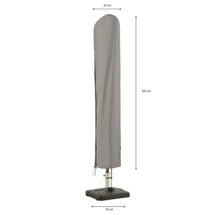 Parasolhoes L 165 cm grijs