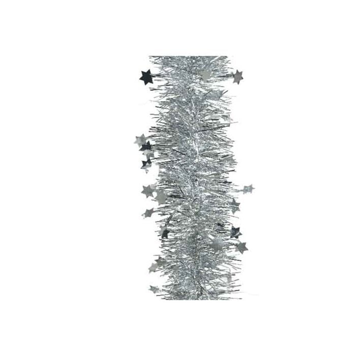 Tinsel Stargarland Shiny 4Ply Silver Tinsel Stargarland Shiny 4Ply Silver