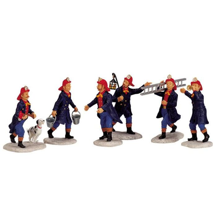 Lemax Fireman, set van 6 Lemax Fireman, set van 6