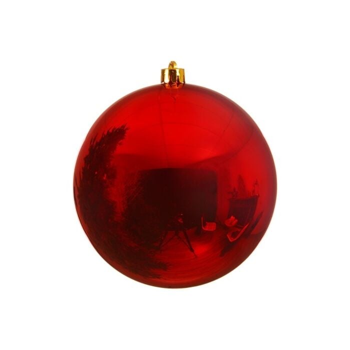 Shatterproof Plain Bauble Shiny Red 14 cm Shatterproof Plain Bauble Shiny Red 14 cm