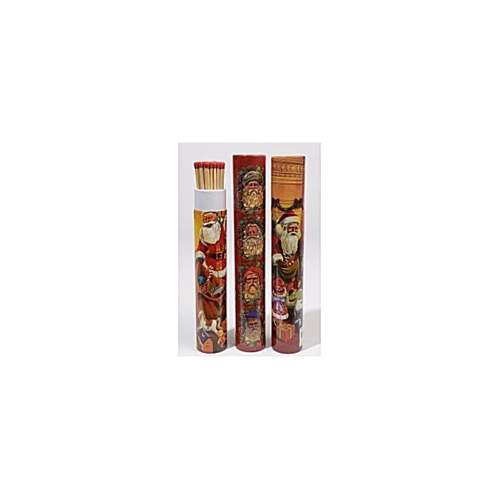 Kerstlucifers tube groot h30cm 60st assorti