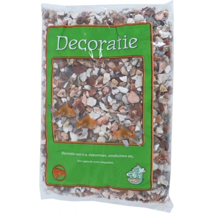 Aquarium grint bruin-wit zak a 1kg