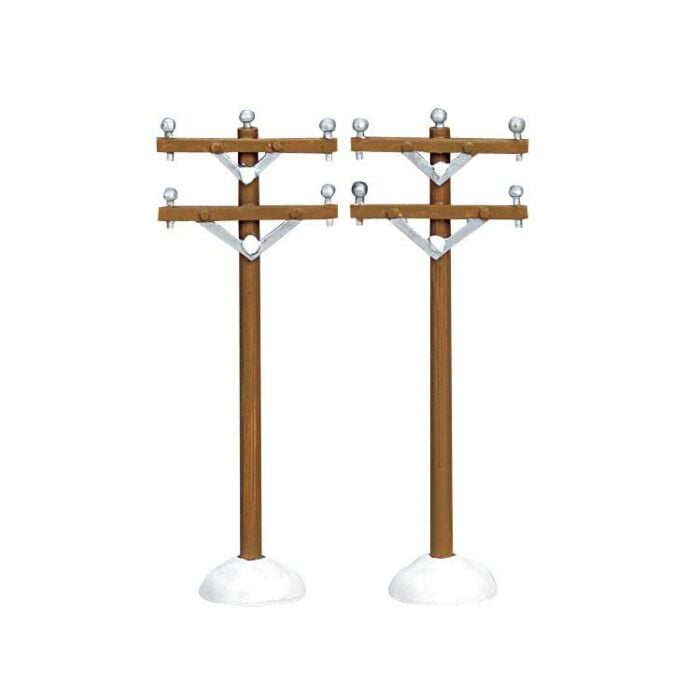 Lemax Telephone Poles, set van 2
