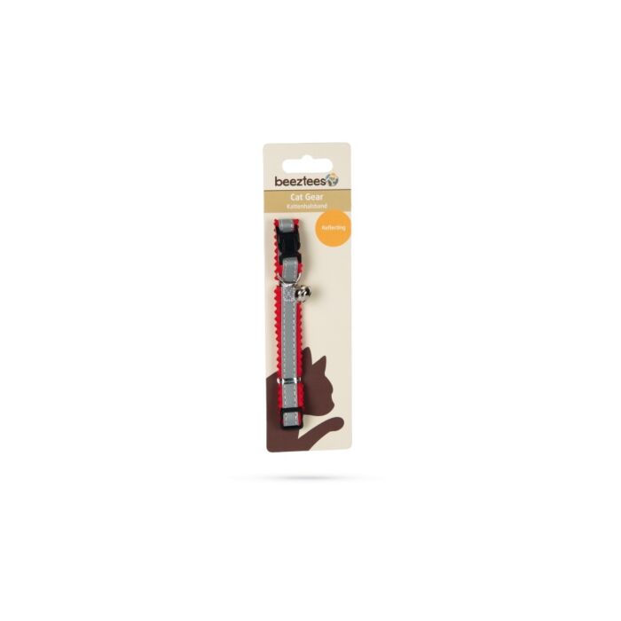 Reflecterend kattenbandje grs/rood - Beeztees