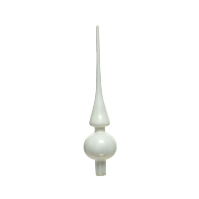Piek glas enamel winterwit 26 cm - Decoris