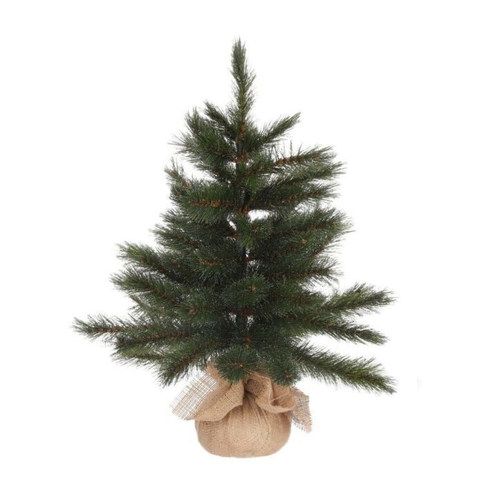 Kerstboom Forest frosted met burlap groen 60 cm - Triumph Tree