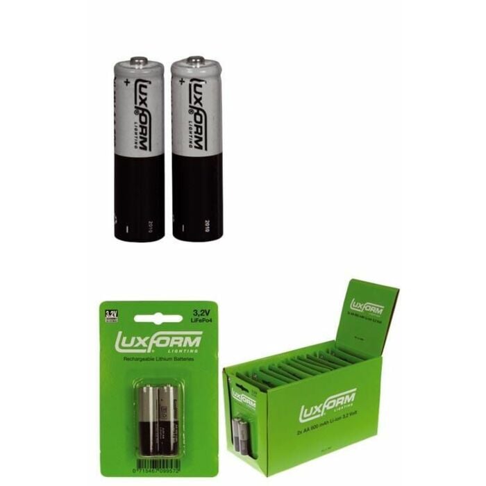 Solar batterij 600mah 3.2v aa 2st - Luxform