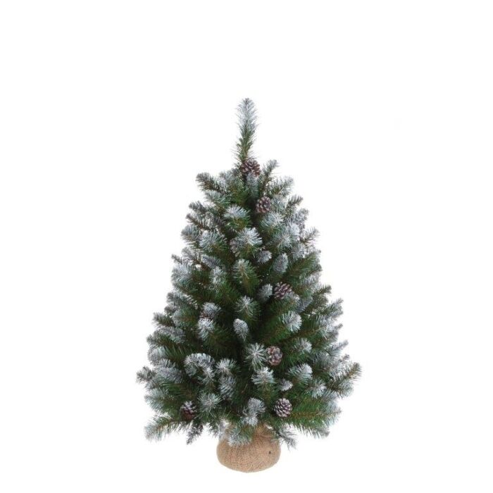 Kerstboom Empress met jute frosted groen 60 cm - Triumph Tree
