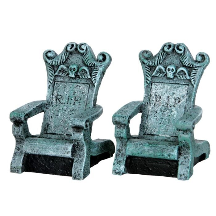 Lemax Tombstone Chairs, set van 2 Lemax Tombstone Chairs, set van 2