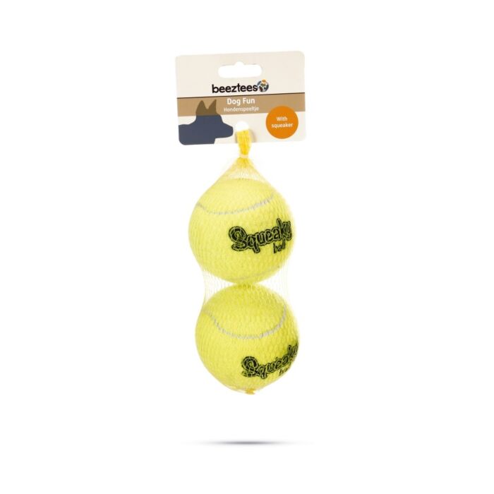 Piepende tennisbal 2 stuks