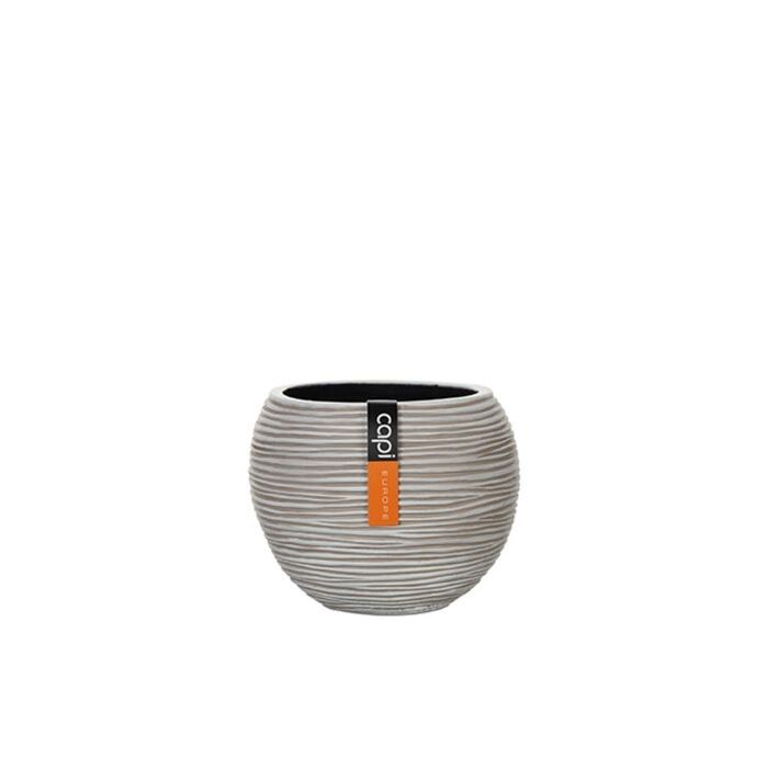 Pot bol rib beige Ø 17 cm