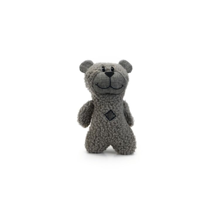 Hondenspeelgoed pluche Boris grijs L 23 cm