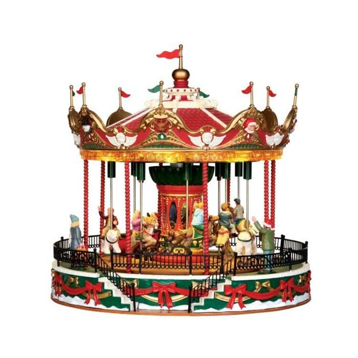Lemax Santa Carousel, met 4.5V Adapter Lemax Santa Carousel, met 4.5V Adapter