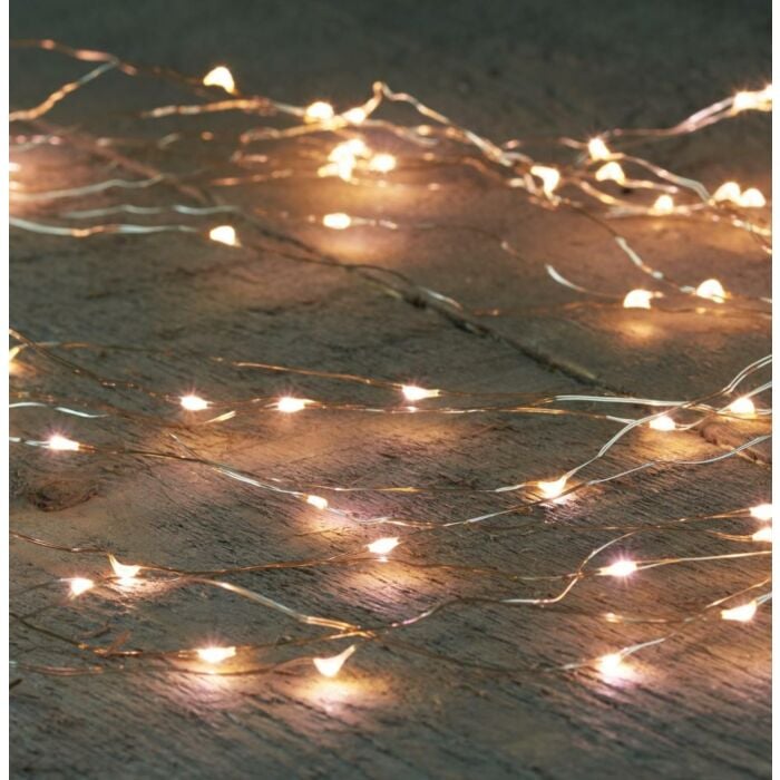 Lichtsnoer Cascade zilverdraad 400 LED warm wit 200 cm