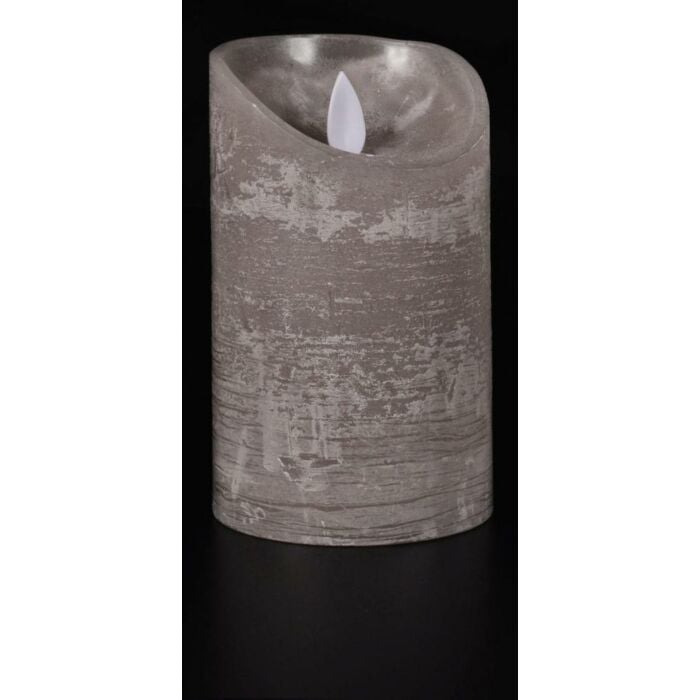 LED kaars rustiek taupe 12,5 cm LED kaars rustiek taupe 12,5 cm