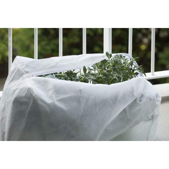 Nature Winterafdekhoes met Rits wit H35x85x25 cm - 3 Stuks Nature Winterafdekhoes met Rits wit H35x85x25 cm - 3 Stuks