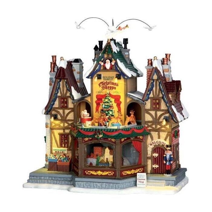 Lemax Holiday Hamlet Christmas Shoppe, met 4.5V Adapter