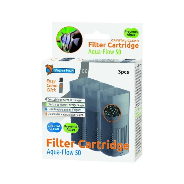 Superfish AquaFlow 50 Crystal Clear Cartridge – 3 stuks
