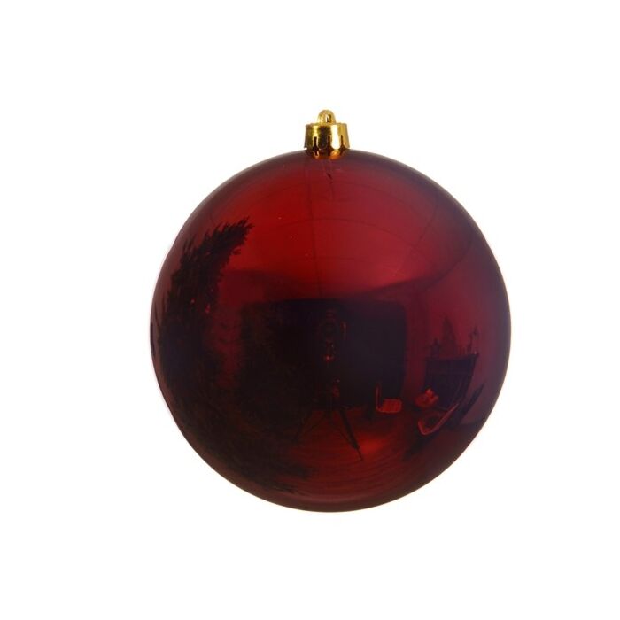 Shatterproof Plain Bauble Shiny Dark Red 14 cm Shatterproof Plain Bauble Shiny Dark Red 14 cm