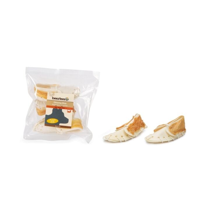 Hondensnack kauwschoentjes met kip 4x - Beeztees Hondensnack kauwschoentjes met kip 4x - Beeztees