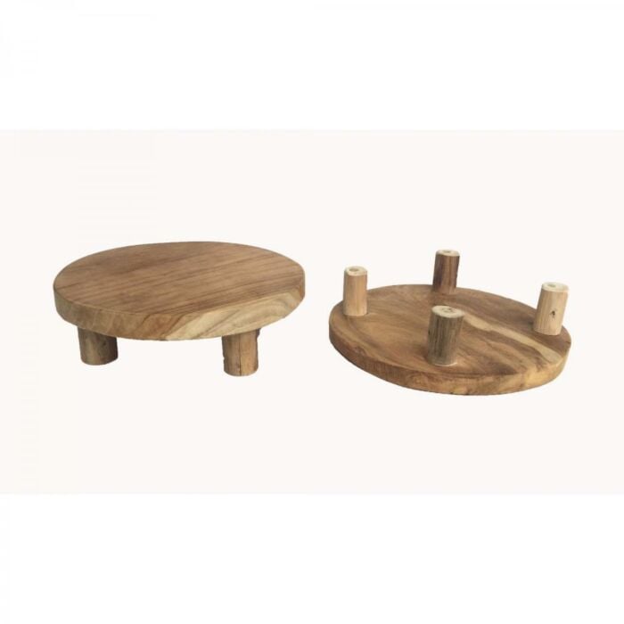 Plateau teak naturel Ø 20 cm Plateau teak naturel Ø 20 cm