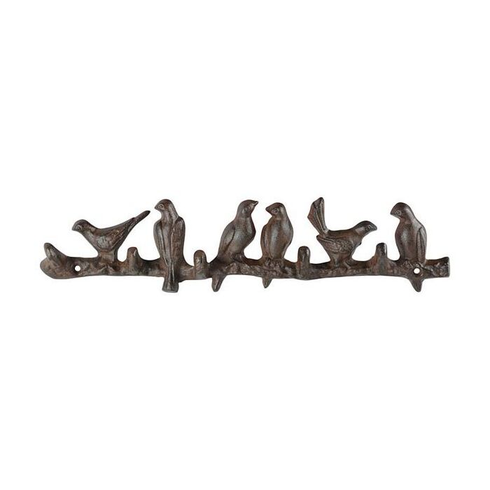 Haak vogels op een rij b43h10cm Haak vogels op een rij b43h10cm