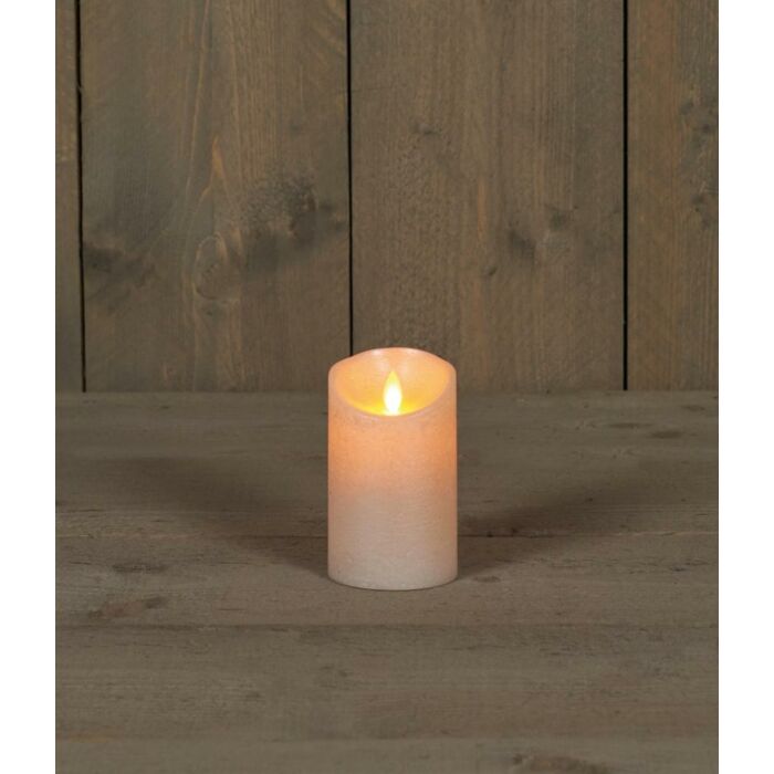 LED-kaars parel rustiek wax 12,5 cm
