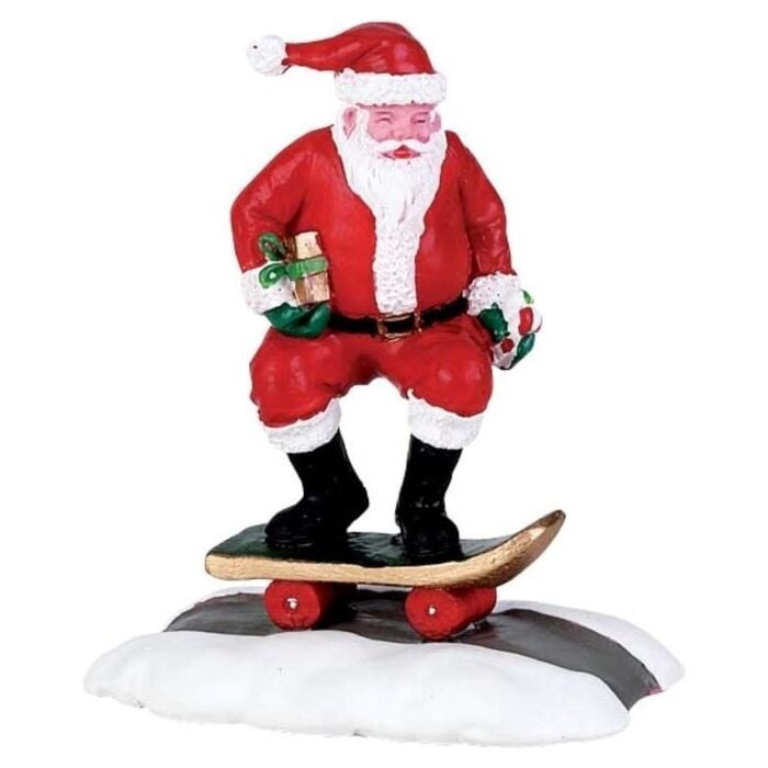 Lemax Skateboard Santa