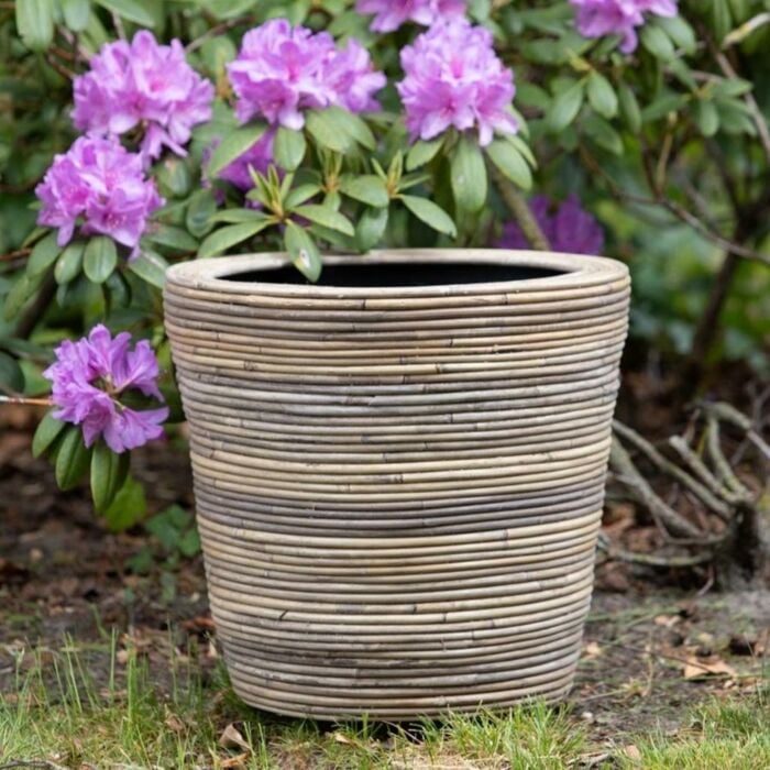 Drypot rotan streep Ø 42 cm Drypot rotan streep Ø 42 cm