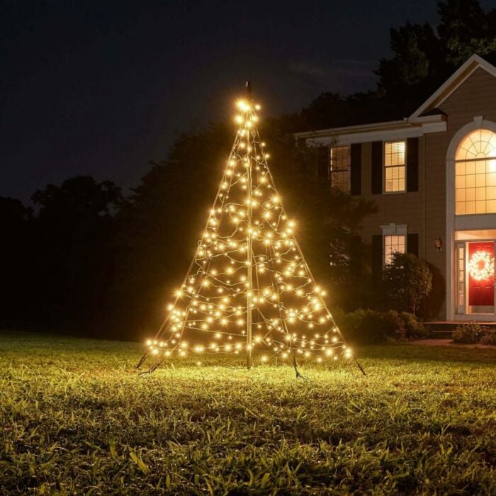 Vlaggenmast kerstboom 300 LED warm wit 2 meter - Fairybell Vlaggenmast kerstboom 300 LED warm wit 2 meter - Fairybell