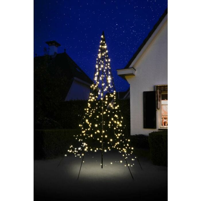 Vlaggenmast kerstboom 360LED warm wit 3 meter - Fairybell Vlaggenmast kerstboom 360LED warm wit 3 meter - Fairybell