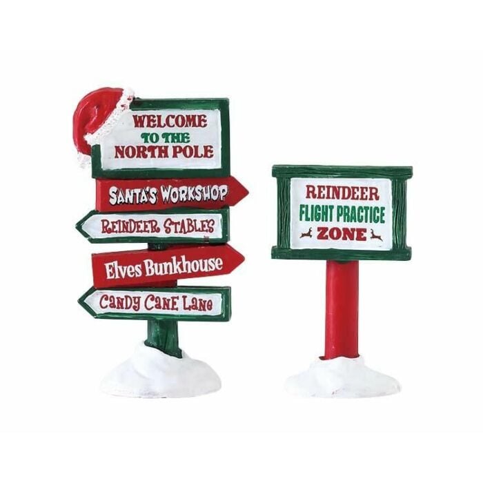Lemax North Pole Signs, set van 2