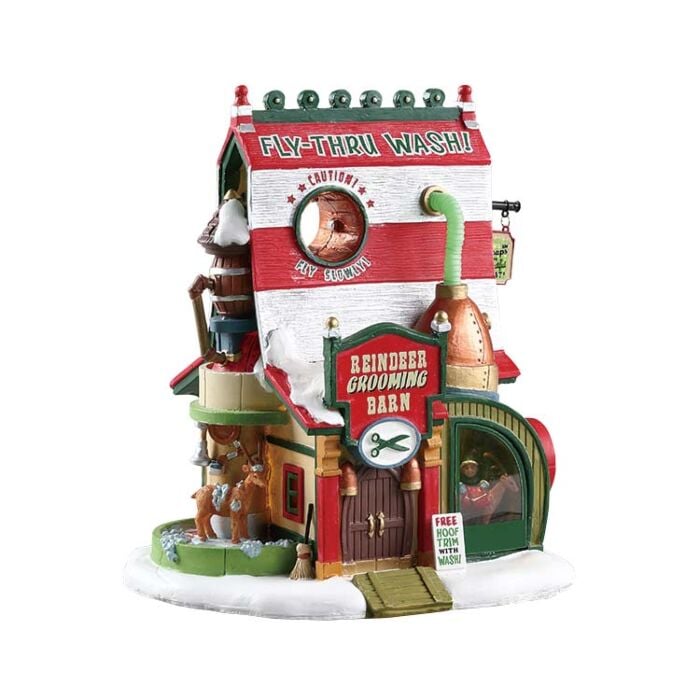 Lemax Reindeer Grooming Barn