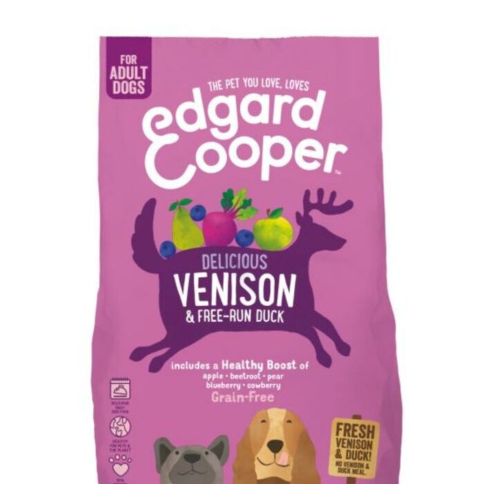 Delicious Venison Adult Hert&Eend&Appel - Hondenvoer - 2.5 kg Graanvrij - Edgard & Cooper Delicious Venison Adult Hert&Eend&Appel - Hondenvoer - 2.5 kg Graanvrij - Edgard & Cooper