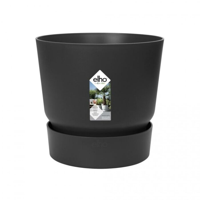 Elho Greenville rond Bloempot Living Black Ø 24.48 cm Elho Greenville rond Bloempot Living Black Ø 24.48 cm