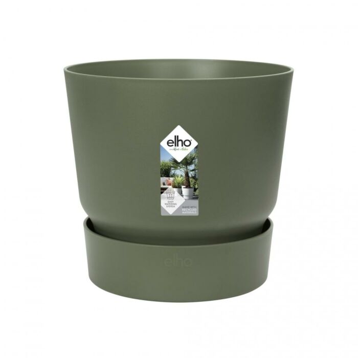 Elho Greenville rond Bloempot Blad Groen Ø 47 x H 44 cm