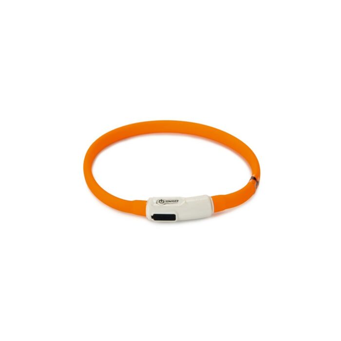 Lichtgevende halsband + USB oranje - 35 cm - Beeztees Lichtgevende halsband + USB oranje - 35 cm - Beeztees