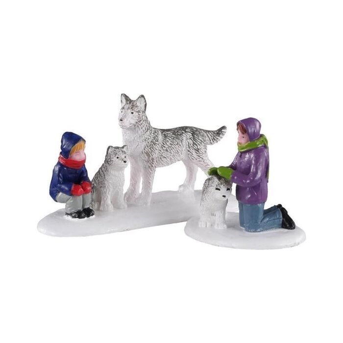 Lemax Future SLED Dogs, set van 2