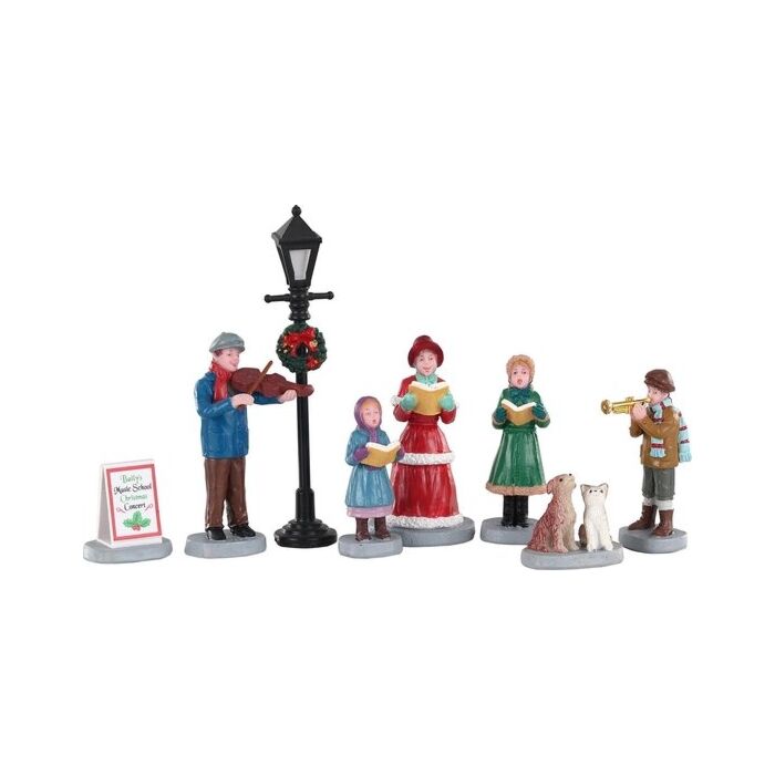 Lemax Baily's Music School Carolers, set van 8