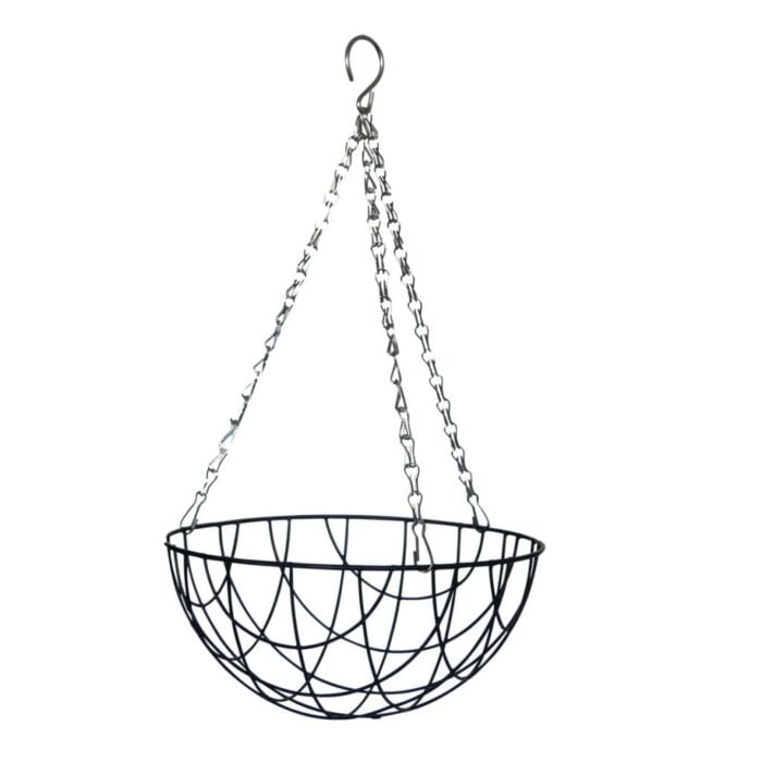 Hanging basket metaal zwart S Hanging basket metaal zwart S
