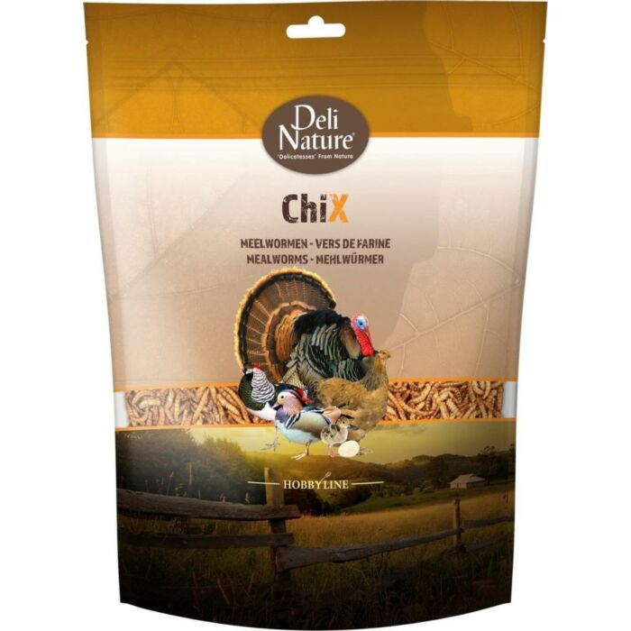 Deli Nature Chix meelwormen 500g Deli Nature Chix meelwormen 500g