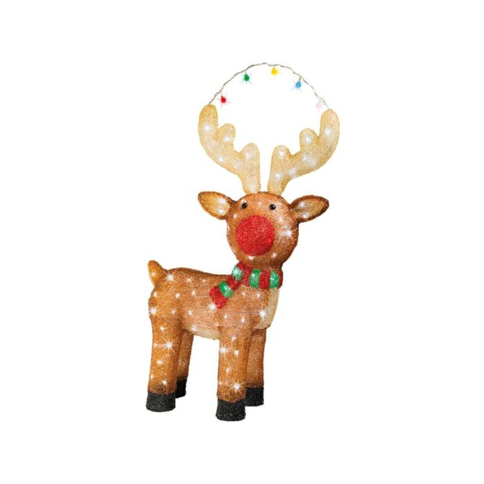Rendier Rudolf LED lichtfiguur kerst outdoor h85 cm - Lumineo Rendier Rudolf LED lichtfiguur kerst outdoor h85 cm - Lumineo