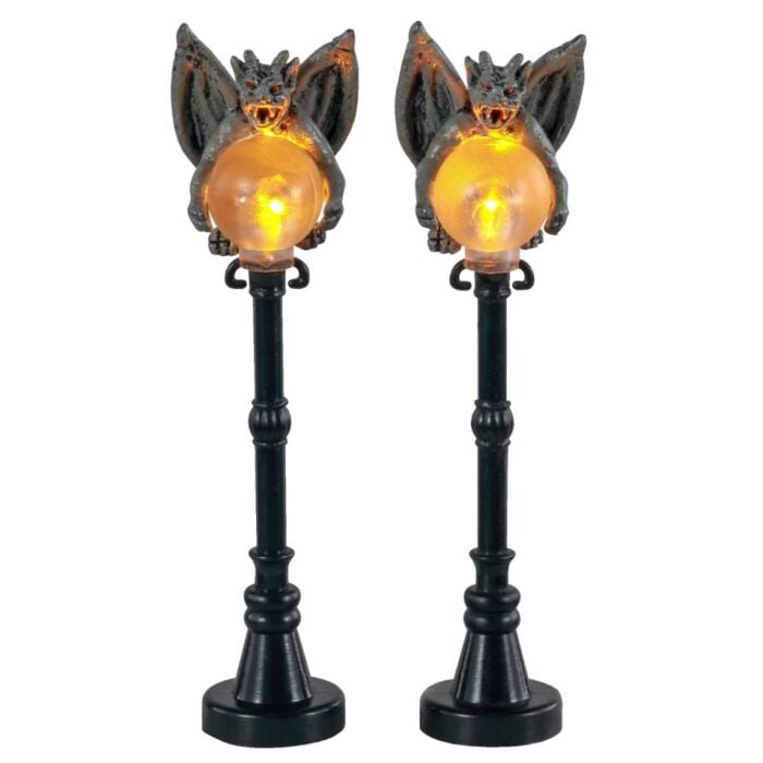 Lemax Gargoyle Lamp Post, set van 2, B/O (4.5V)