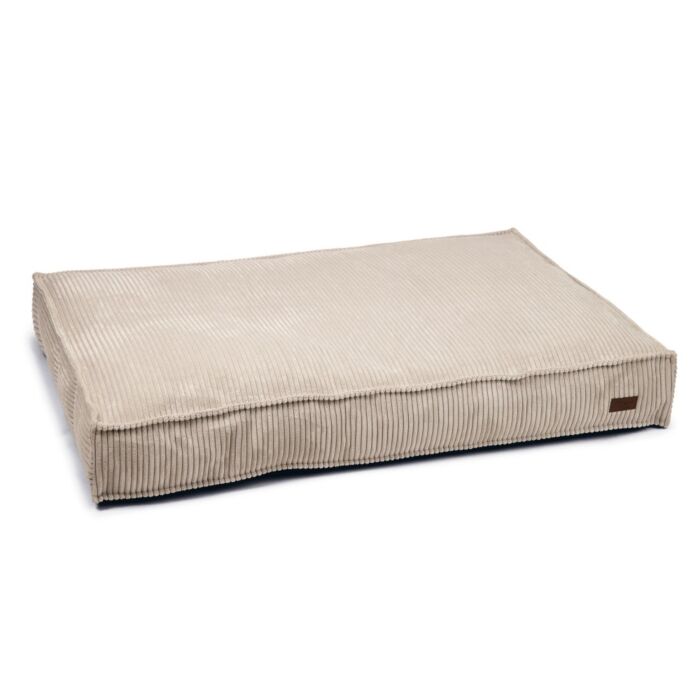 Honden ligkussen ribbed l.grijs l120b80h15