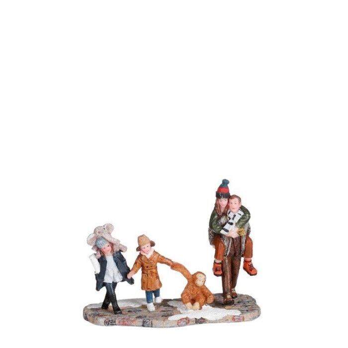 Family walking - l10xb5xh8cm